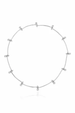 JIL SANDER SILVER Brass necklace