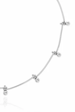 JIL SANDER SILVER Brass necklace