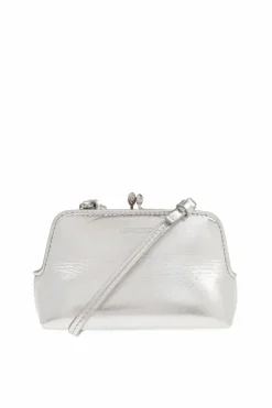 JIL SANDER SILVER ‘Goji Micro’ shoulder bag