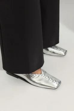 JIL SANDER SILVER Leather shoes