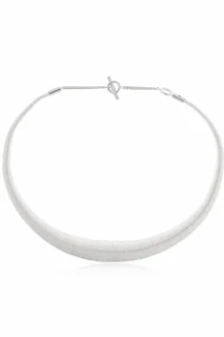 JIL SANDER SILVER Necklace with decorative finish