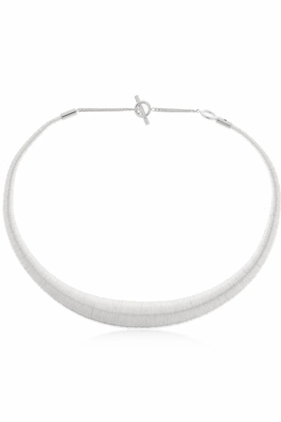 JIL SANDER SILVER Necklace with decorative finish