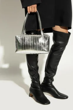 JIL SANDER SILVER Shoulder bag `Knot`