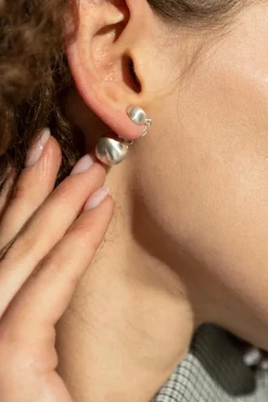 JIL SANDER SILVER Silver earrings
