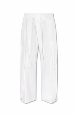 JIL SANDER WHITE Oversize trousers