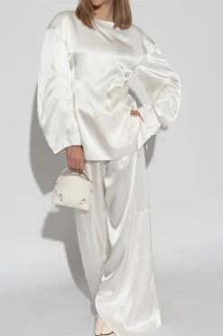JIL SANDER WHITE Shimmering Top