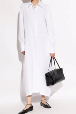 JIL SANDER WHITE Shirt dress