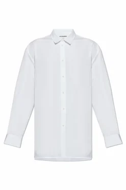 JIL SANDER WHITE Shirt with logo