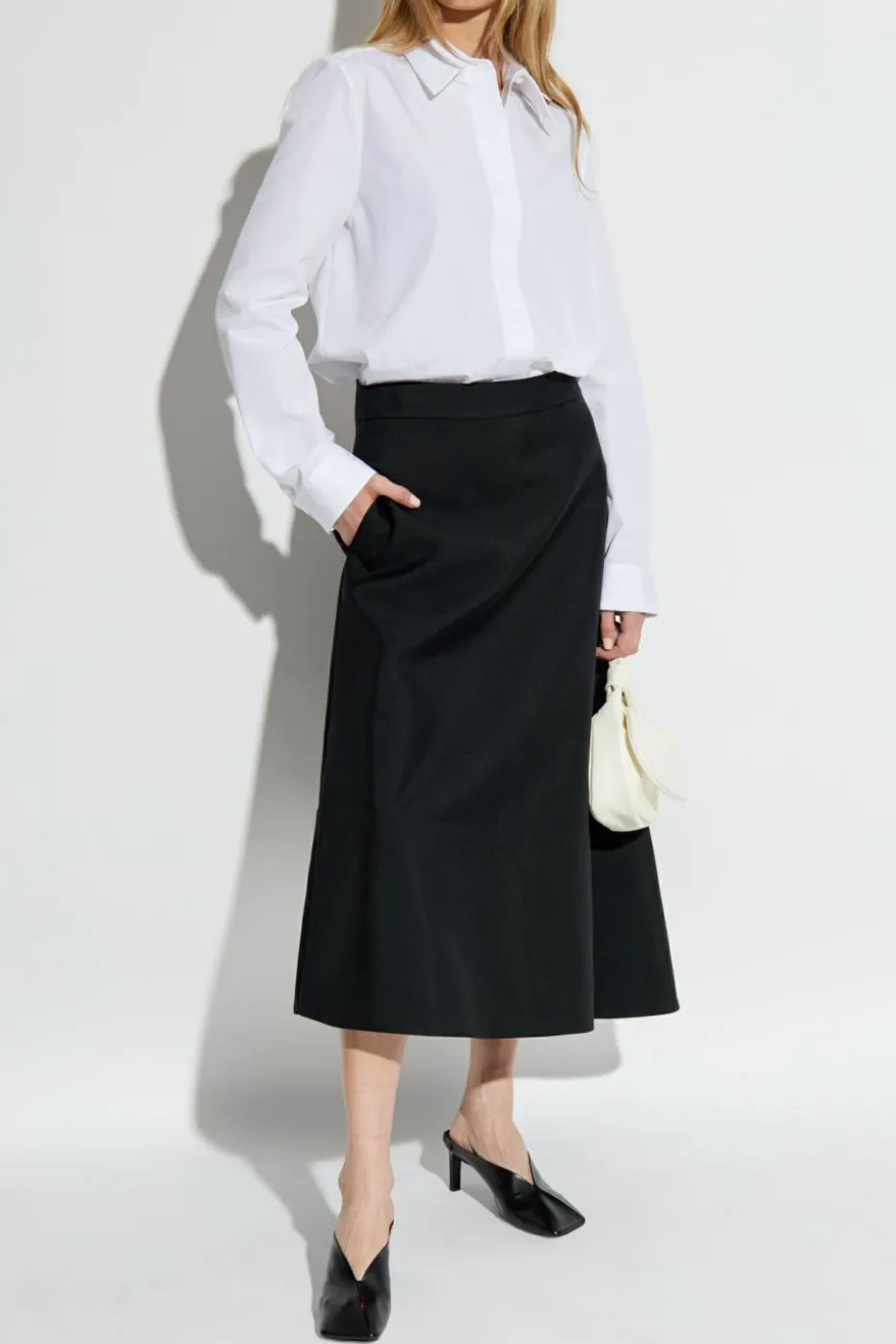 JIL SANDER WHITE Shirt with concealed placket