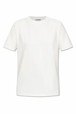 JIL SANDER+ WHITE T-shirt with logo patch