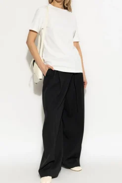 JIL SANDER+ WHITE T-shirt with logo patch