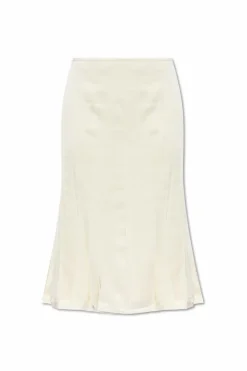 JIL SANDER YELLOW Skirt with stitching