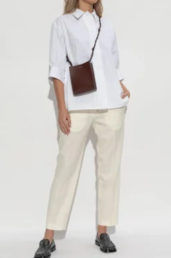 JIL SANDER YELLOW Wool Pants