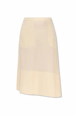 JIL SANDER YELLOW Wool skirt