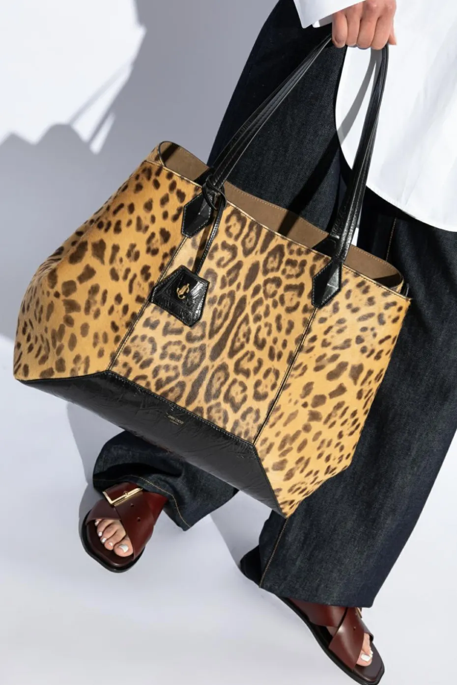 Jimmy Choo beige Bag Diamond Large in shopper style