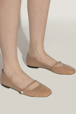 Jimmy Choo beige Leather ballet flats 'Elisa'