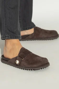 Jimmy Choo BROWN Suede mules Fayence