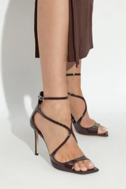 Jimmy Choo BURGUNDY Heeled sandals "Azia"