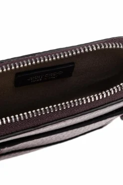 Jimmy Choo BURGUNDY Leather pouch