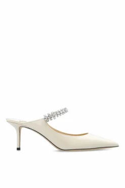 Jimmy Choo cream āBingā leather mules