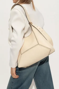 Jimmy Choo cream Shoulder bag "Diamond Medium"