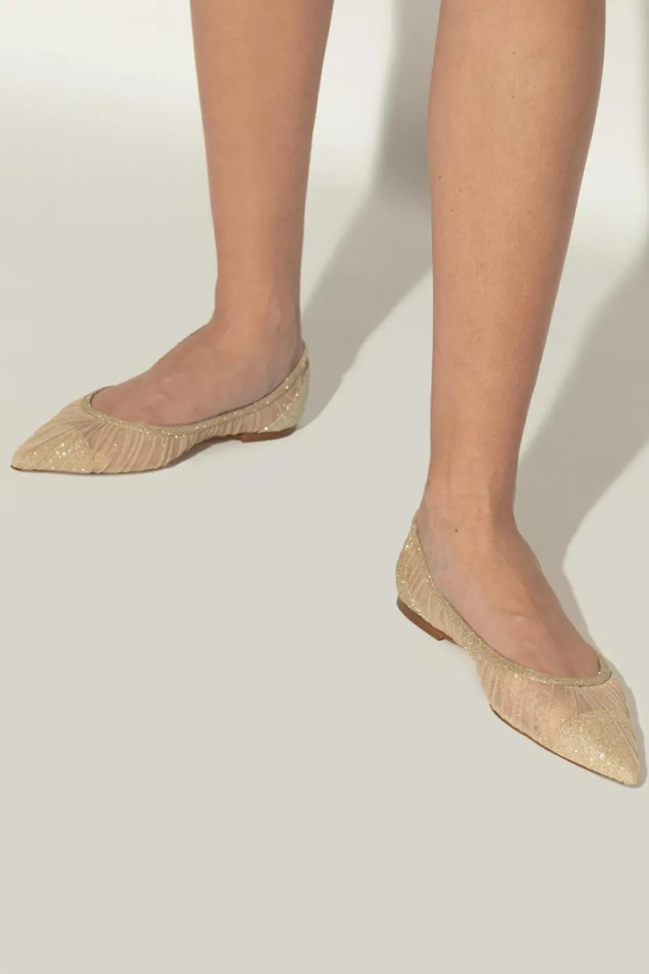 Jimmy Choo GOLD Ballet Flats ‘Love’