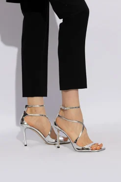 Jimmy Choo SILVER ‘Azia’ heeled sandals