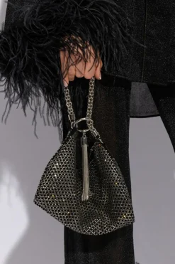 Jimmy Choo SILVER 'Callie' hand bag