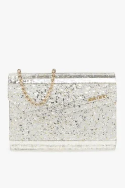 Jimmy Choo SILVER ‘Candy’ clutch