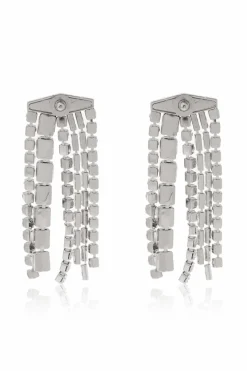 Jimmy Choo SILVER Tassel earrings