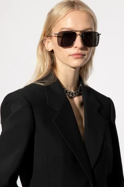 John Dalia SILVER ‘Brad’ sunglasses