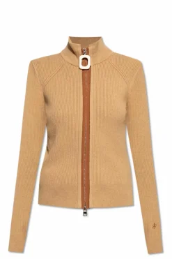 JW Anderson beige Ribbed Cardigan