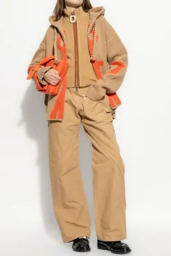 JW Anderson beige Ribbed Cardigan