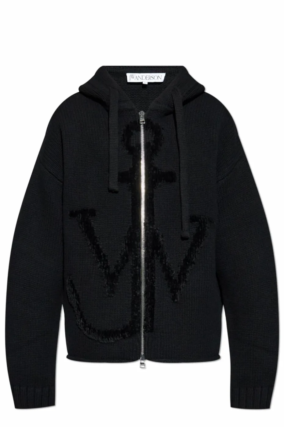 JW Anderson BLACK Hooded Cardigan