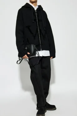 JW Anderson BLACK Hooded Cardigan
