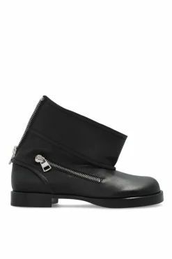 JW Anderson BLACK Leather ankle boots