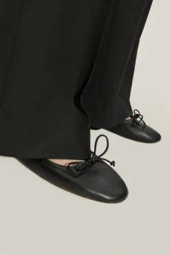 JW Anderson BLACK Leather Ballet Flats