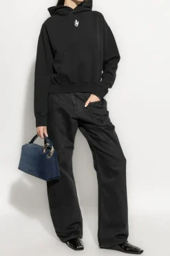 JW Anderson BLACK Sweatshirt with logo