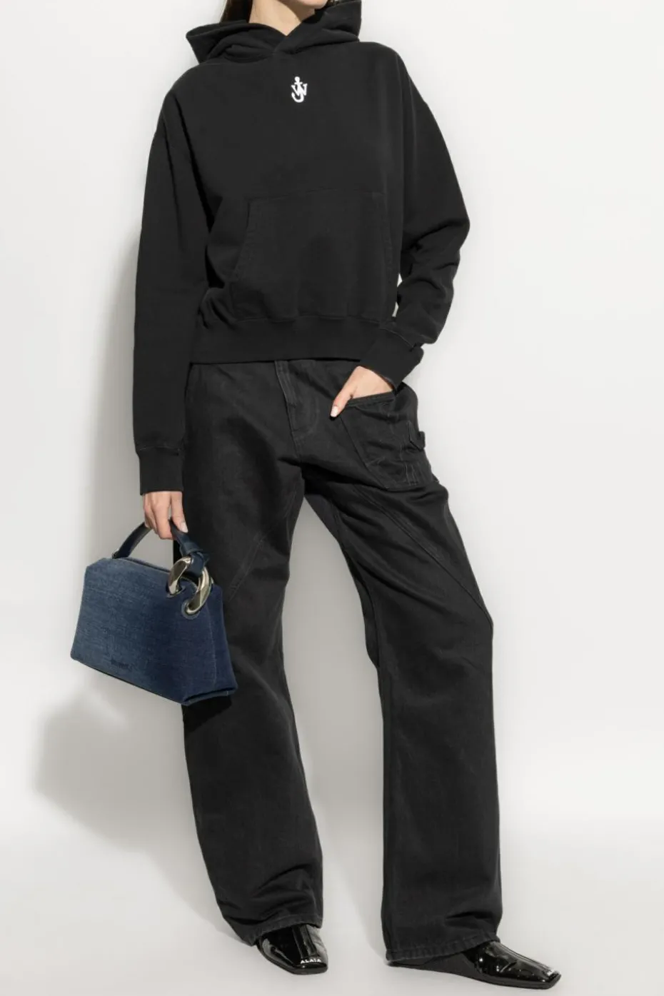 JW Anderson BLACK Sweatshirt with logo