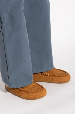 JW Anderson BROWN Leather slides