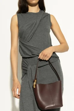 JW Anderson BROWN Shoulder bag `Corner Small` bucket type