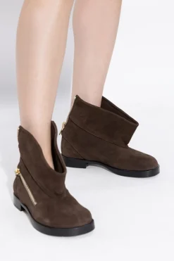 JW Anderson BROWN Suede booties