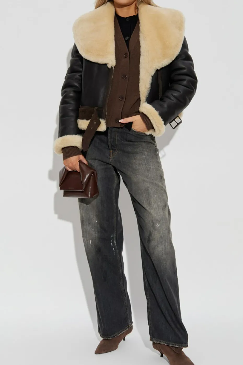 JW Anderson BROWN Wool cardigan