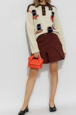 JW Anderson BURGUNDY Denim shorts
