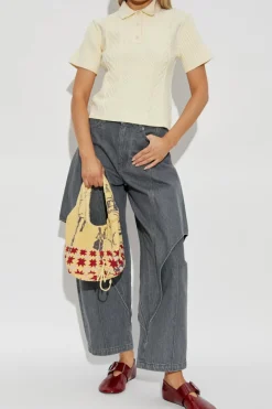 JW Anderson cream Top with collar