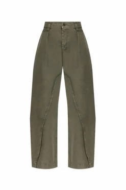 JW Anderson GREEN Trousers with seam detailing on the legs