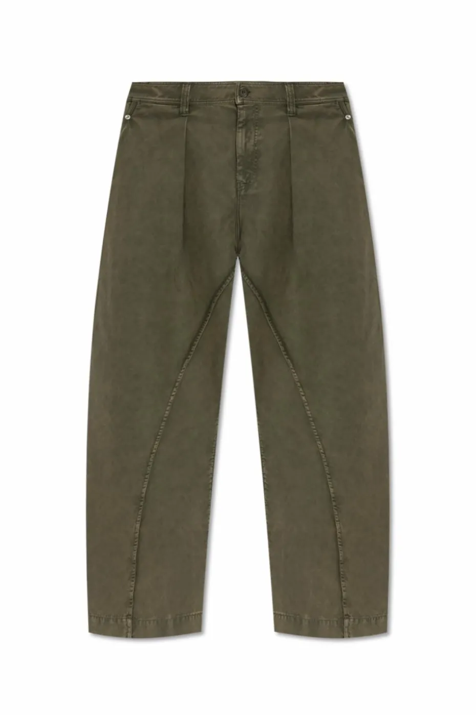 JW Anderson GREEN Trousers with stitching on the legs
