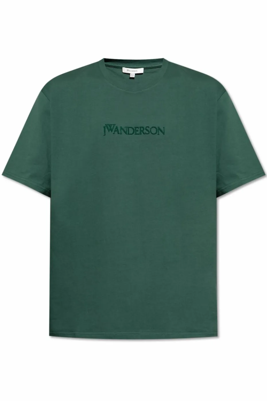 JW Anderson GREEN T-shirt with embossed logo