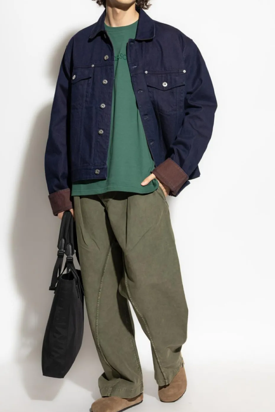 JW Anderson GREEN T-shirt with embossed logo