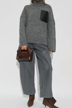 JW Anderson GREY Jeans with logo